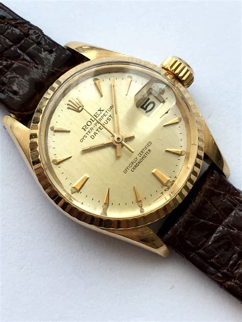 rolex damenuhr gold vintage date|rolex lady datejust pre owned.